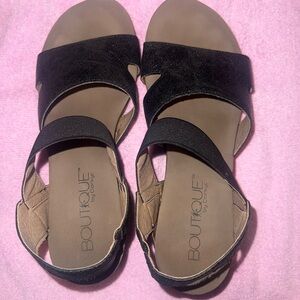 Corkys Black and Tan Sandals